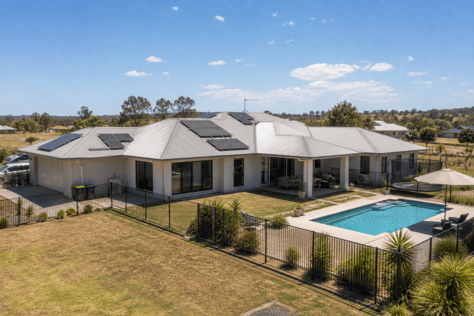 5-bed + pool in Toowoomba QLD · Zone 2, modelled solar savings